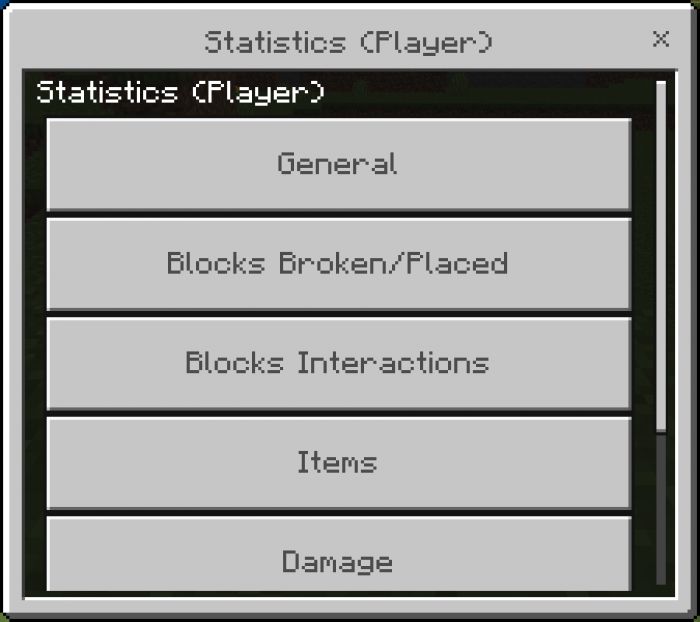 Statistics Addon (1.19) - MCPE/Bedrock Mod 7