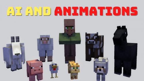 AI and Animations Addon (1.19) – MCPE/Bedrock Mod Thumbnail