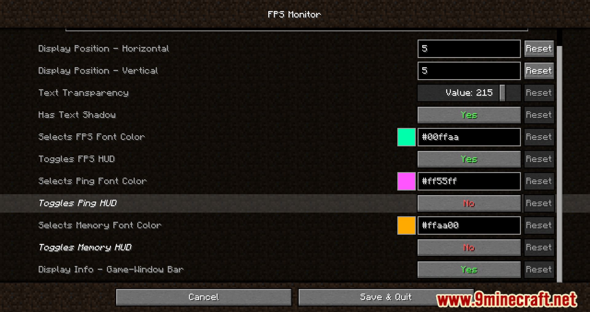 FPS Monitor Mod (1.20.1, 1.19.4) - Display Game Information 6