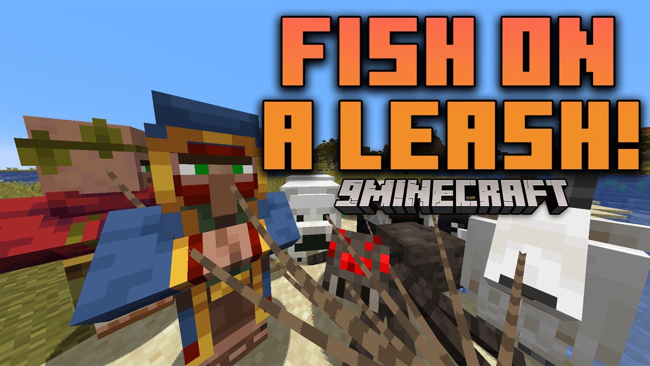 Fish On A Leash Mod (1.19.3, 1.18.2) - Lead All Creatures 1