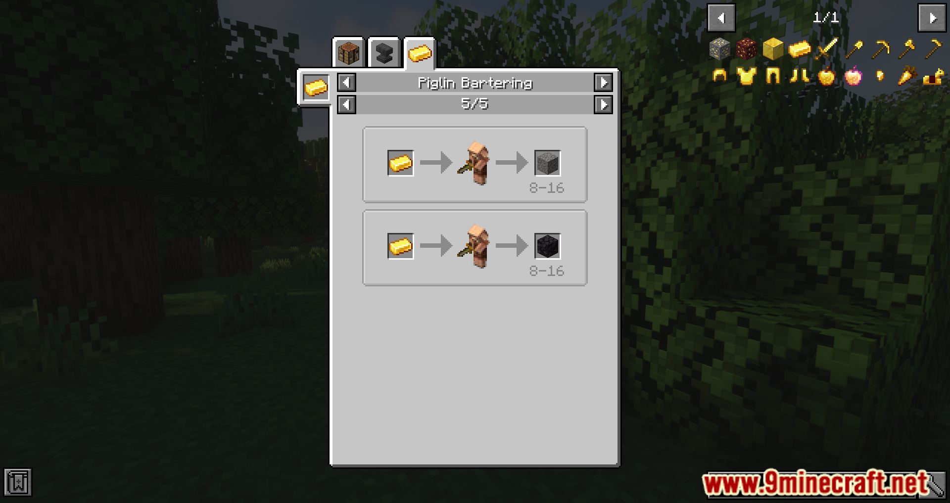 Just Enough Piglin Bartering Mod (1.18.1, 1.16.5) - Get More Information About Piglin 6