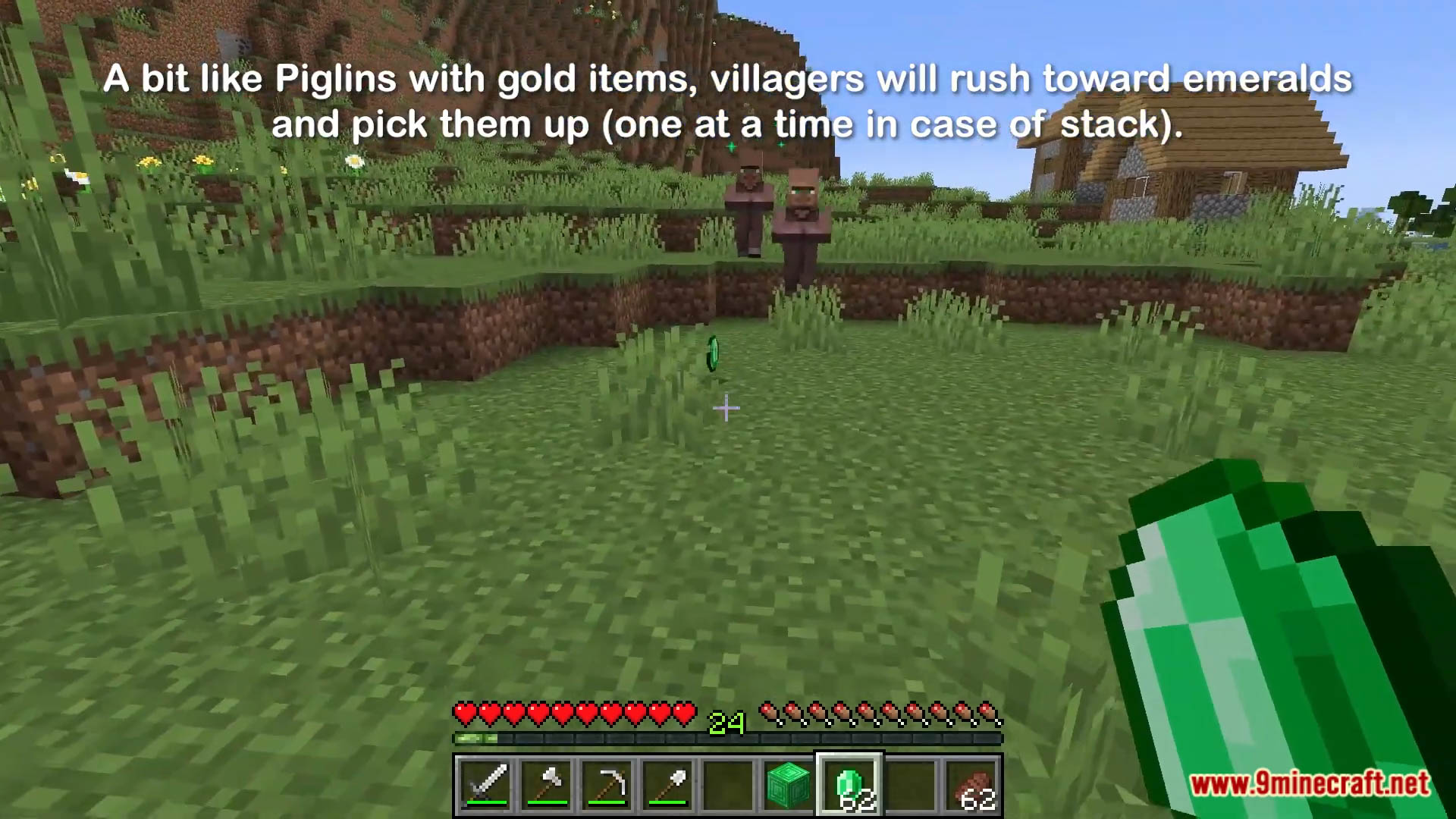 Minecraft But Villagers Get Attracted By Emeralds Data Pack (1.19.3, 1.18.2) 14