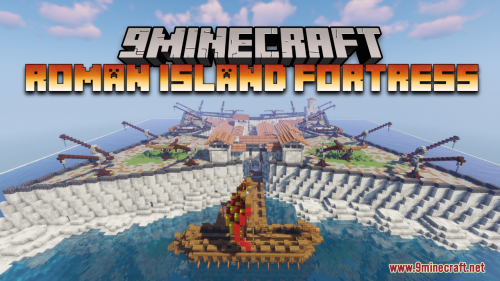 Roman Island Fortress Map (1.21.1, 1.20.1) – Magneficent Island Fortress Build Thumbnail