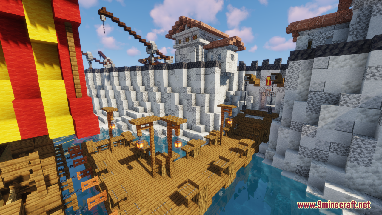 Roman Island Fortress Map (1.21.1, 1.20.1) - Magneficent Island Fortress Build 4