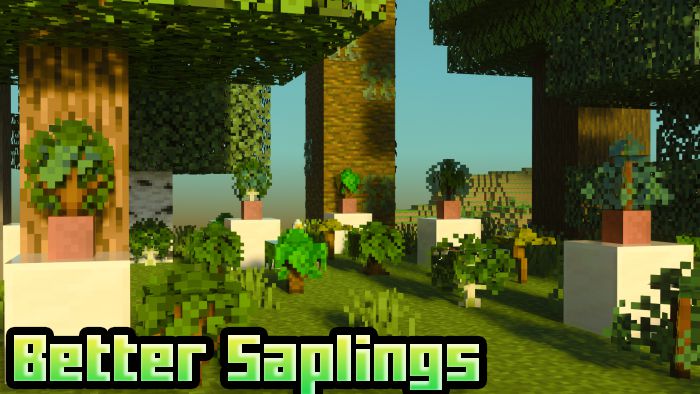 Better Saplings & Mushrooms Texture Pack (1.21, 1.20) - MCPE/Bedrock 1