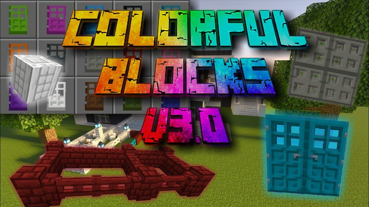 Colorful Blocks Addon (1.20, 1.19) - MCPE/Bedrock Mod 1