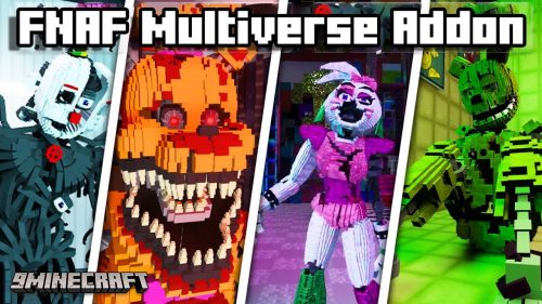 FNAF Multiverse Addon (1.19) – MCPE/Bedrock Mod Thumbnail