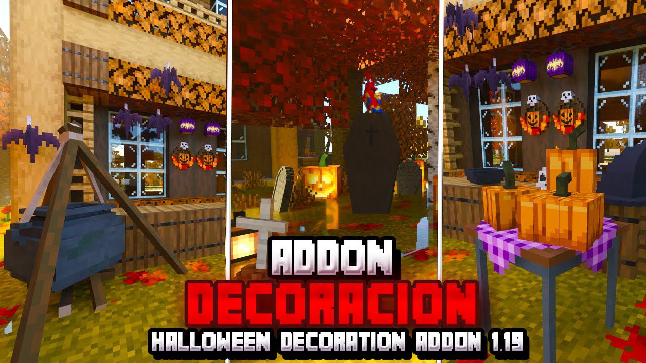 Halloween Decorations Addon (1.19) - MCPE/Bedrock Mod 1