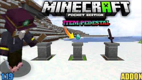 Item Pedestal Addon (1.19) – MCPE/Bedrock Mod Thumbnail