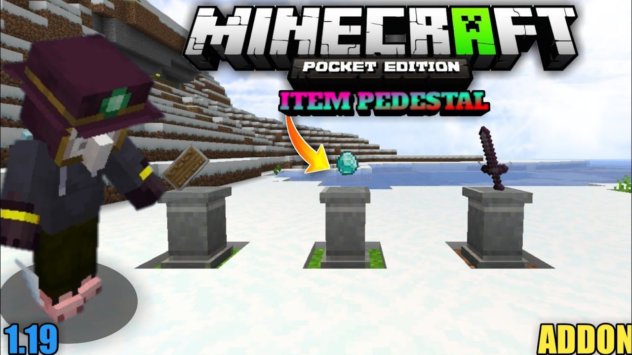 Item Pedestal Addon (1.20, 1.19) - MCPE/Bedrock Mod 1