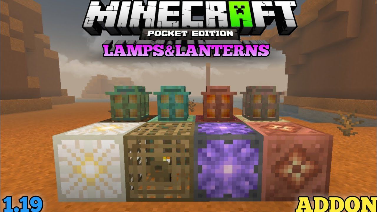 Lamps & Lanterns Addon (1.20, 1.19) - MCPE/Bedrock Mod 1