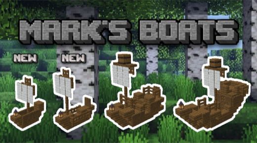 Mark's Boats Addon (1.19) - MCPE/Bedrock Mod 1