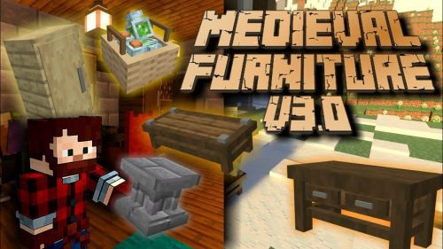 Medieval Furniture Addon (1.20, 1.19) – MCPE/Bedrock Mod Thumbnail