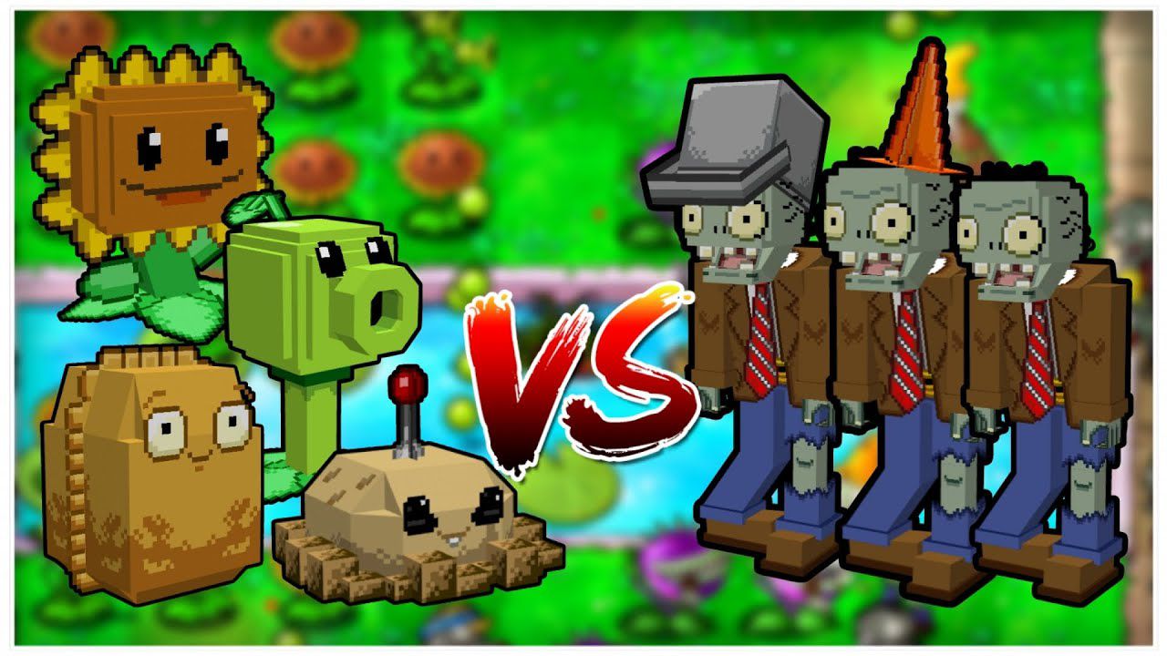 SERPVZ Plants vs Zombies Addon (1.20, 1.19) – MCPE/Bedrock Mod Thumbnail