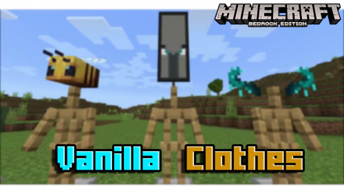 Vanilla Clothes Addon (1.19) – MCPE/Bedrock Mod Thumbnail