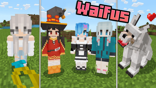 Waifus Addon (1.20, 1.19) – MCPE/Bedrock Mod Thumbnail