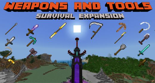 Weapons And Tools Survival Expansion Addon (1.20, 1.19) - More Swords Mod 1