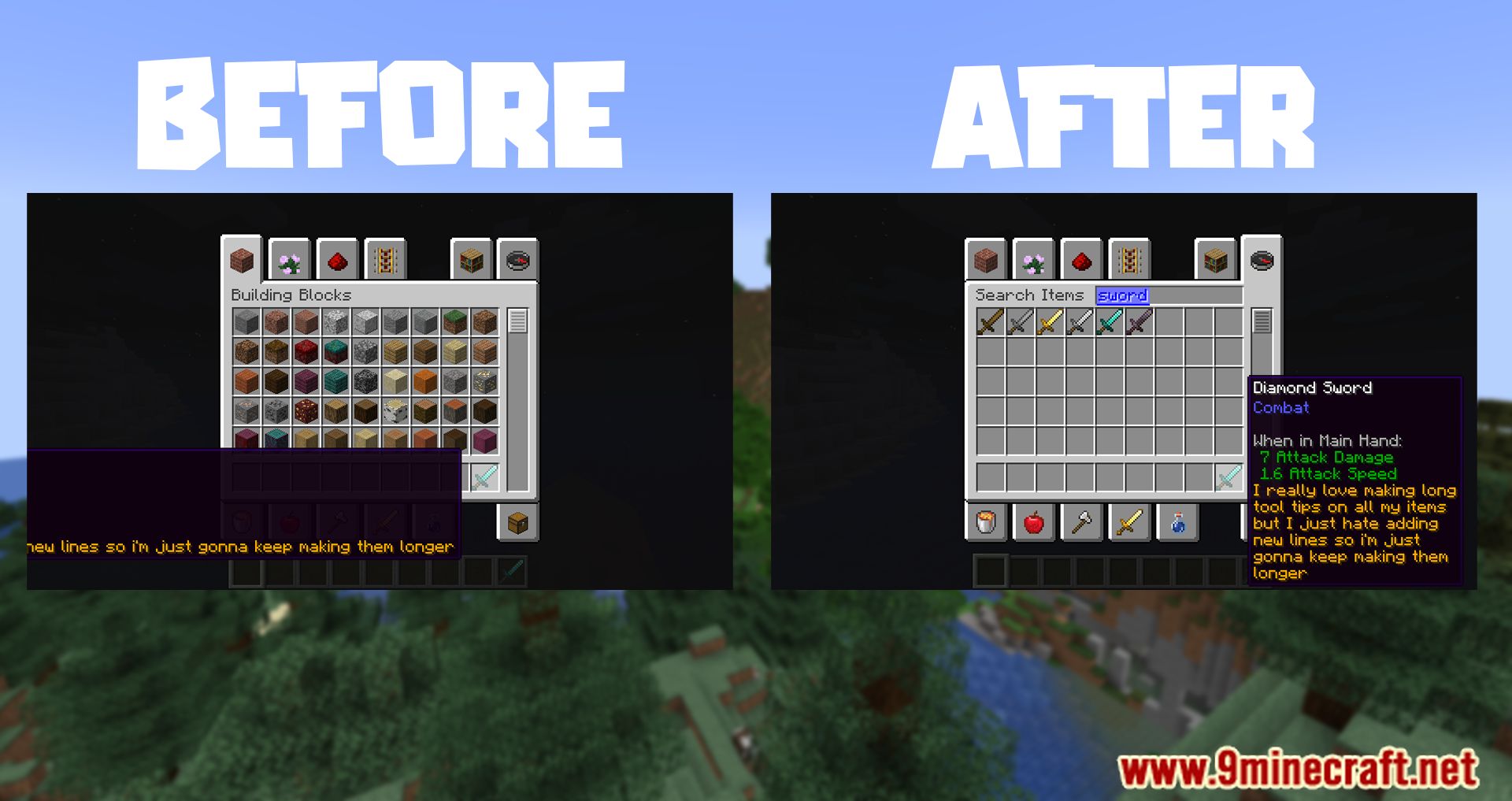 ToolTip Fix Mod (1.20.4, 1.19.4) - Fixes Tooltips From Running Off The Screen 3