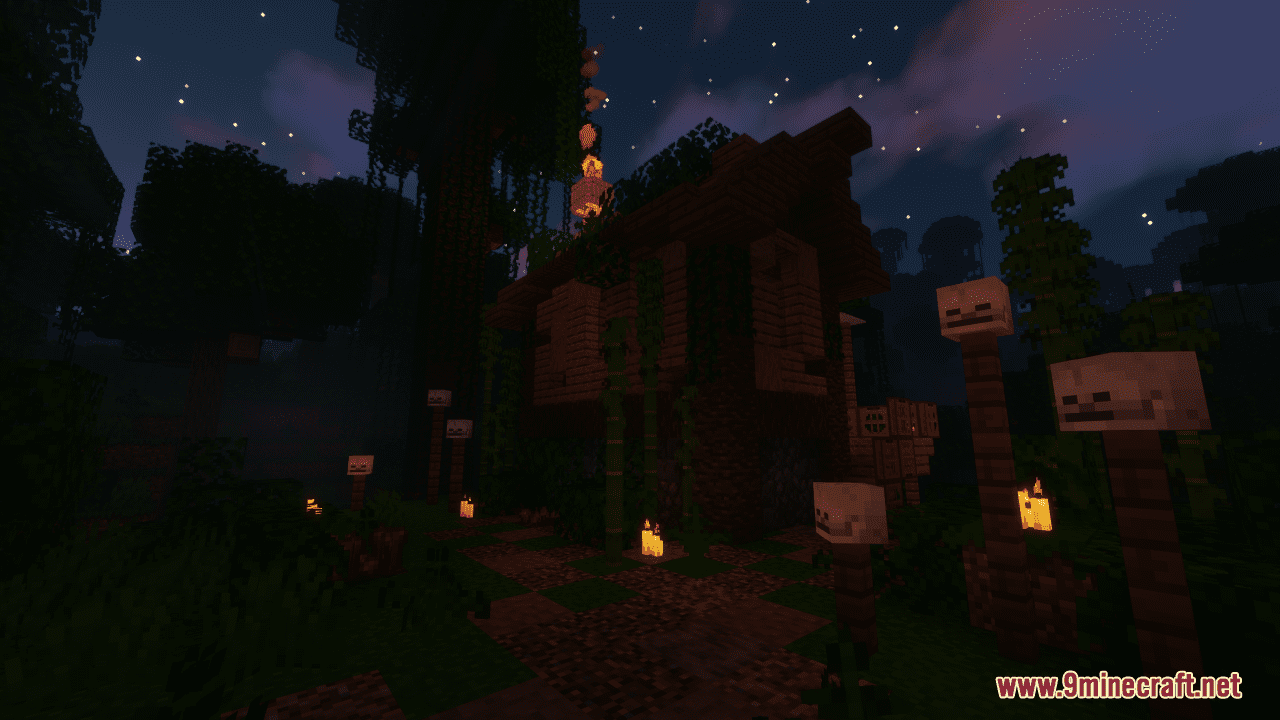 Tribal Hut In The Jungle Map (1.21.1, 1.20.1) - Survive In The Wilderness 9