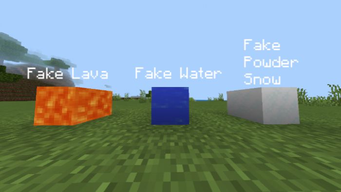 Fake Liquid Blocks Addon (1.19) - MCPE/Bedrock Mod 2