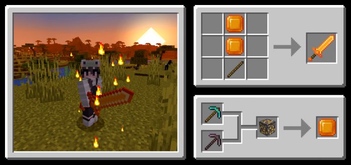 Elemental Swords Addon (1.19) - MCPE/Bedrock Mod 13