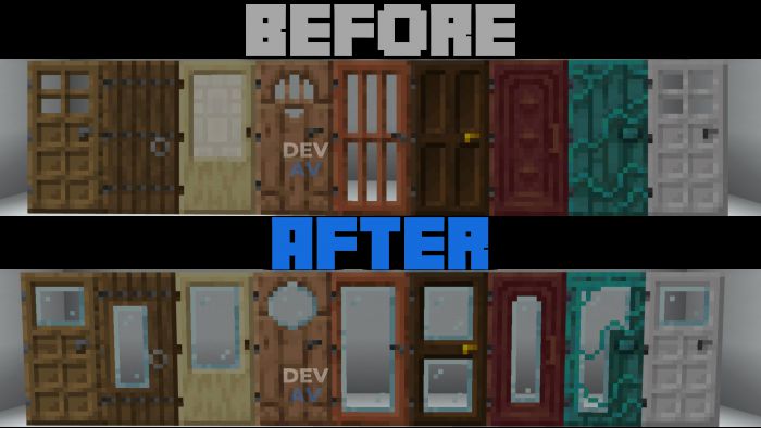 Glass Doors Texture Pack (1.19) - MCPE/Bedrock 12