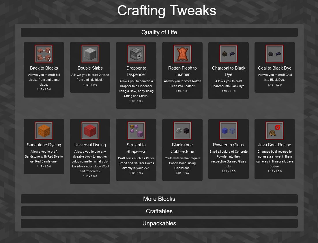 Bedrock Tweaks (1.19) - Custom Client, Vanilla Addon 3