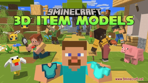 3D Item Models Resource Pack (1.20.6, 1.20.1) – Texture Pack Thumbnail