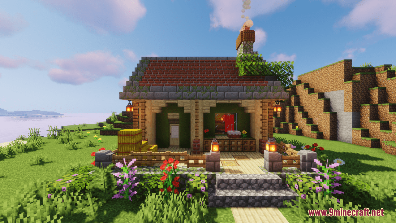 Aesthetic Cottage House Map (1.21.1, 1.20.1) - Beautiful Starter House 3