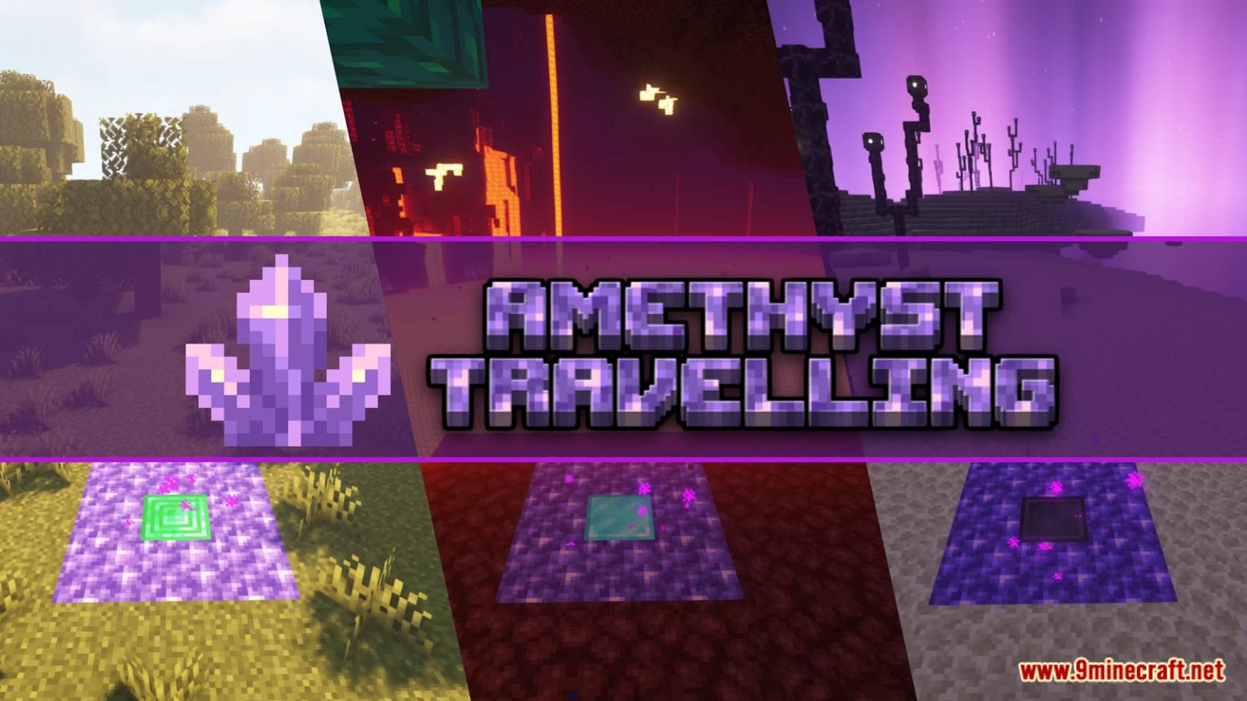 Amethyst Teleport Data Pack (1.20.2, 1.19.4) - Fast Travel With Amethyst! 2