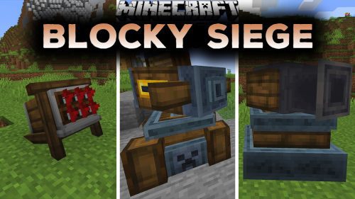 Blocky Siege Mod (1.19.2, 1.18.2) – Cannon, Hwacha, Mortar Thumbnail