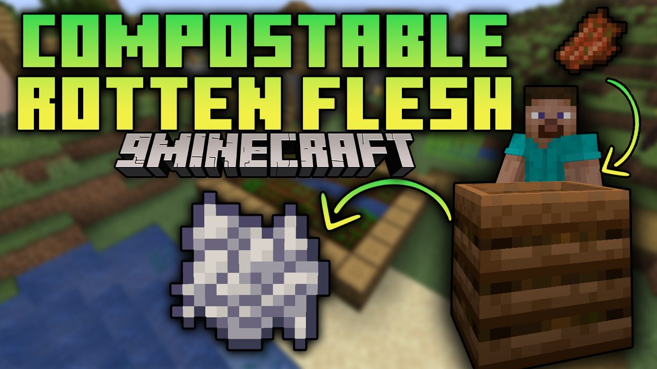 Compostable Rotten Flesh Mod (1.19, 1.18.2) - Turns Rotten Flesh Into Bone Meal 1