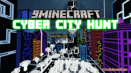 Cyber City Hunt Map (1.21.1, 1.20.1) – Scavenger Hunt In Cyberspace Thumbnail