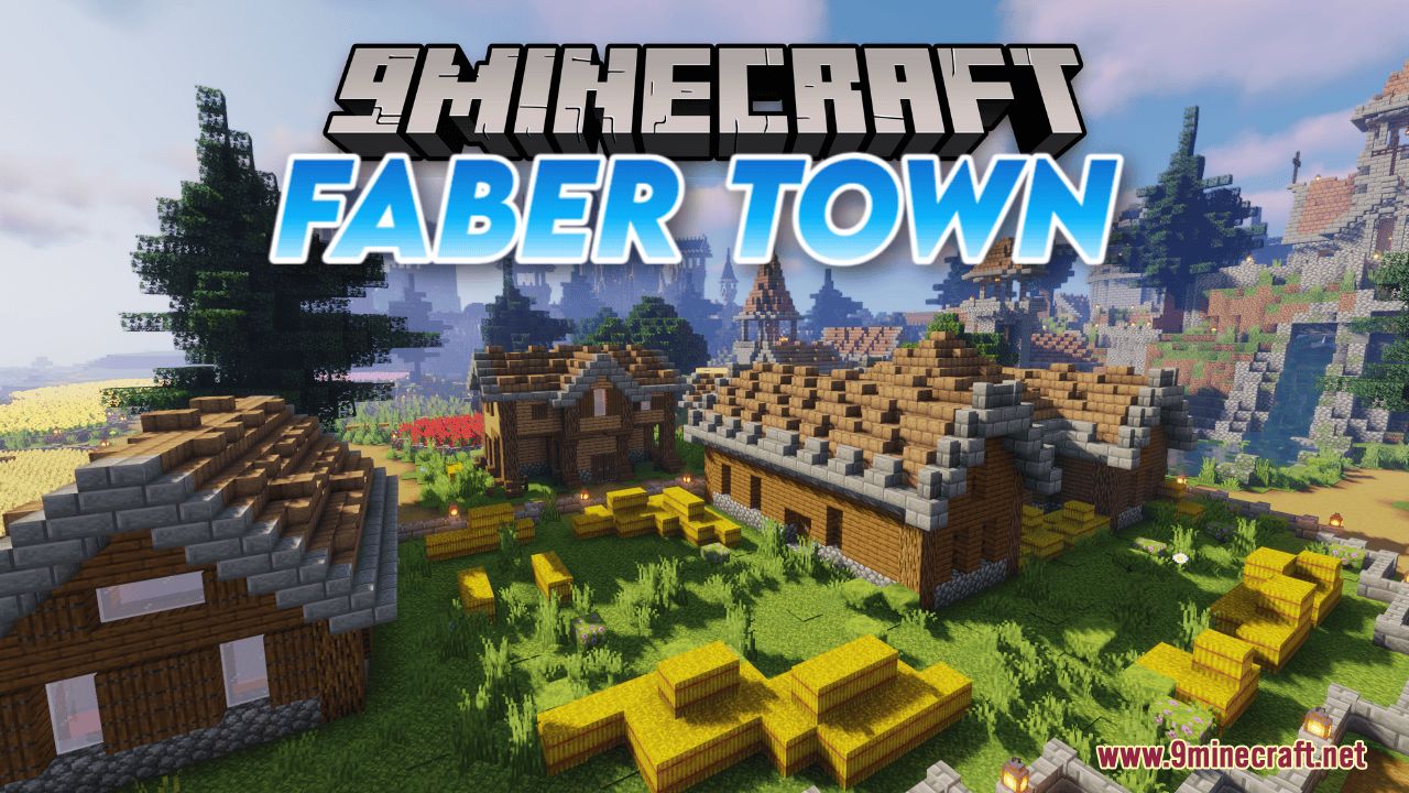 Faber Town Map (1.21.1, 1.20.1) - Medieval Town and Fortress 1