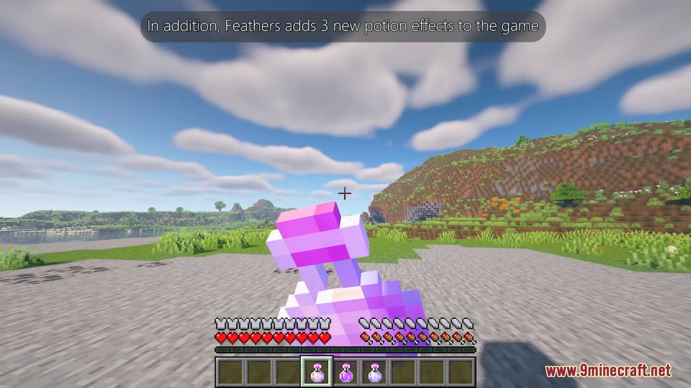 Feathers Mod (1.19.4, 1.18.2) - Simple Stamina Mechanic for Minecraft 7