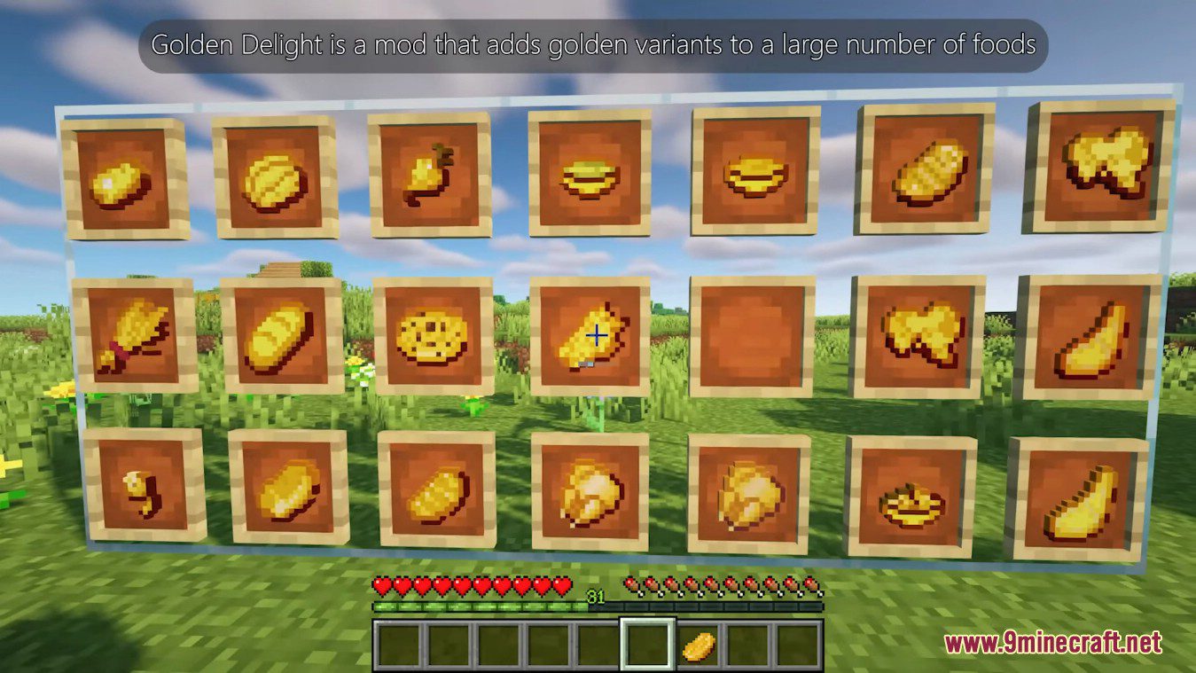 Golden Delight Mod (1.19.2) - Golden Variants of Foods 3