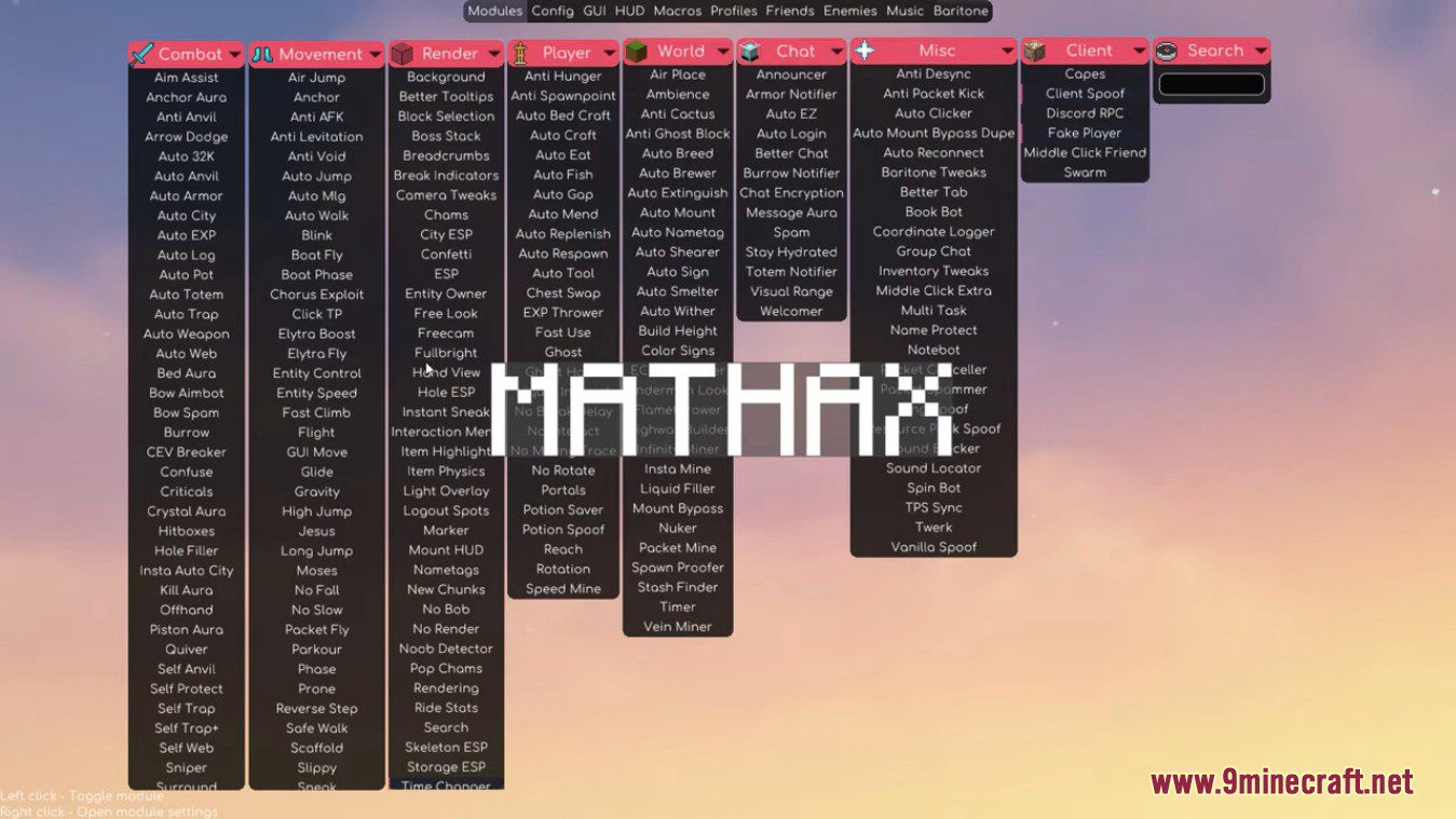 MatHax Client (1.19, 1.18.2) - Utility Client for Fabric 2