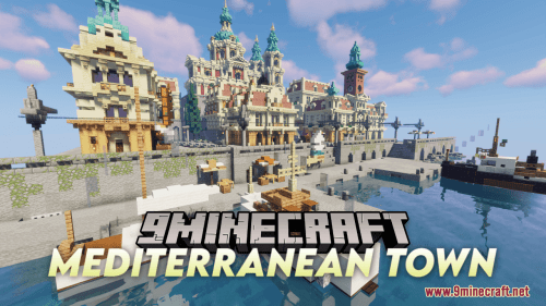 Mediterranean Town Map (1.21.1, 1.20.1) – Lovely Seaside Town Thumbnail