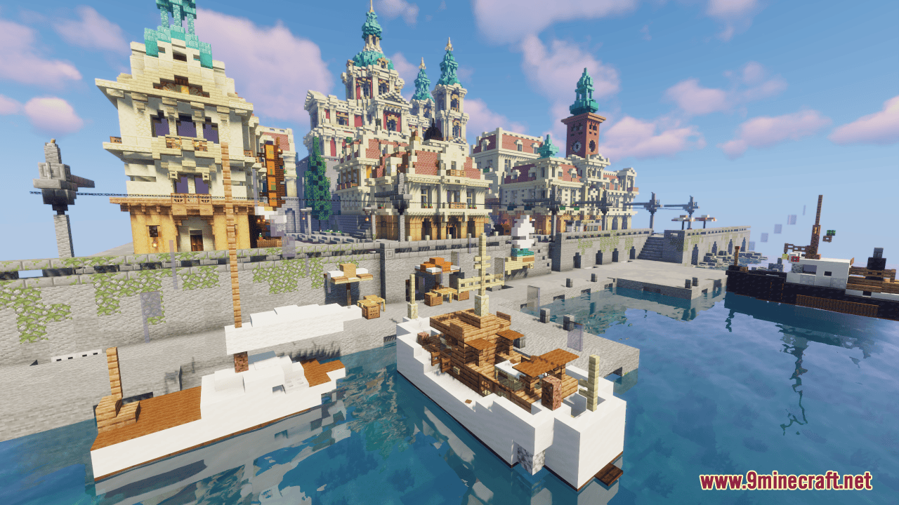 Mediterranean Town Map (1.21.1, 1.20.1) - Lovely Seaside Town 3