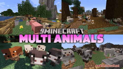 Multi Animals Resource Pack (1.20.6, 1.20.1) – Texture Pack Thumbnail