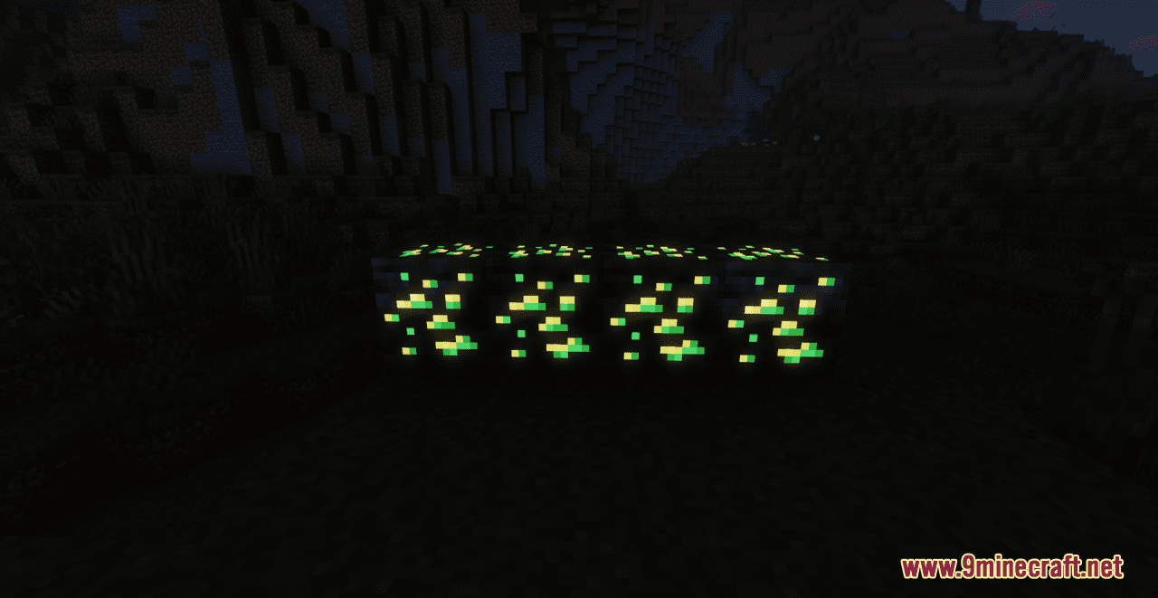 Simple Glowing Ores Resource Pack (1.20.4, 1.19.4) - Texture Pack 2