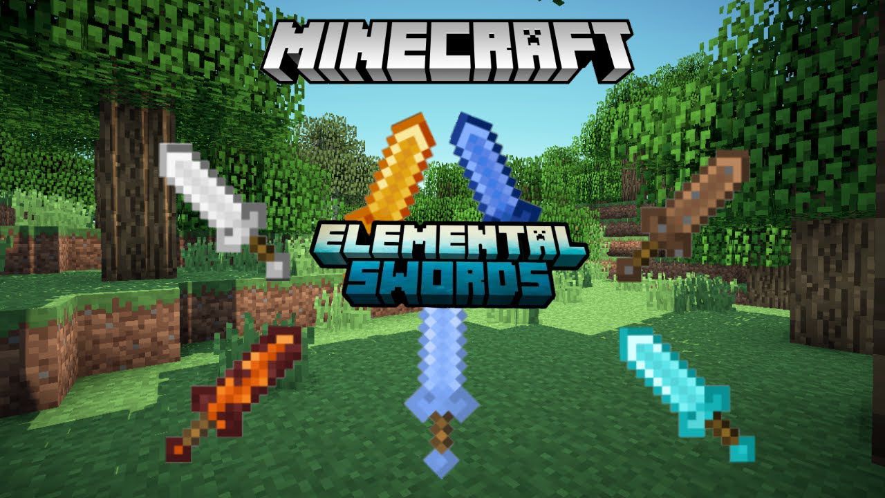 Elemental Swords Addon (1.19) - MCPE/Bedrock Mod 1