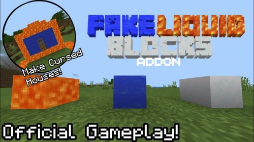 Fake Liquid Blocks Addon (1.19) – MCPE/Bedrock Mod Thumbnail