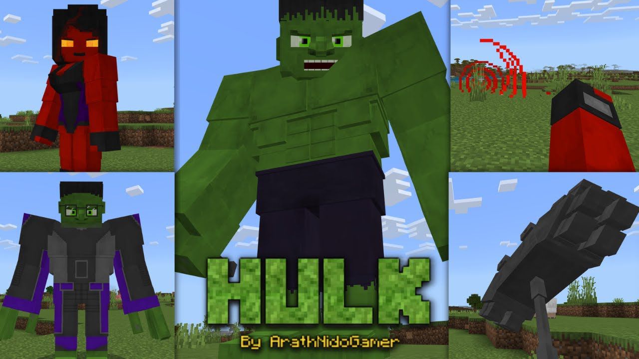 Hulk Addon (1.19) - MCPE/Bedrock Mod 1