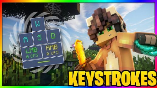 Keystrokes Resource Pack (1.20, 1.19) – Feather, Salwyrr, Lunar Styles for Bedrock Thumbnail