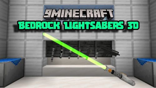 Bedrock Lightsabers 3D Addon (1.20, 1.19) – MCPE/Bedrock Mod Thumbnail