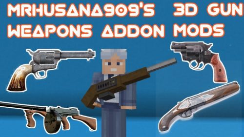 MrHusana909’s Weapons Addon (1.19) – MCPE/Bedrock Mod Thumbnail