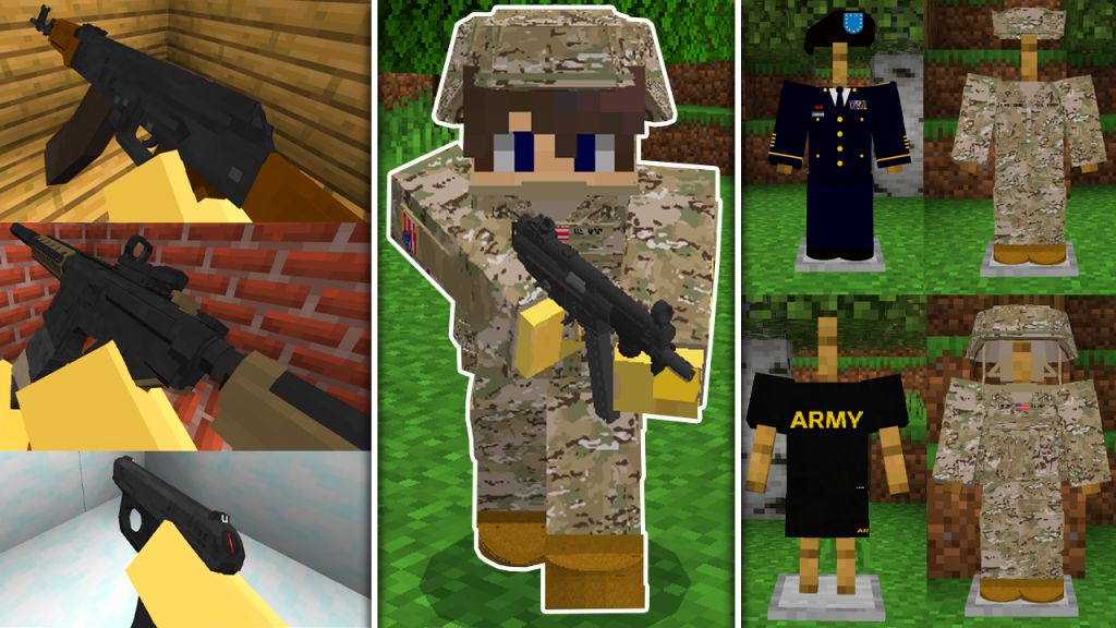 U.S. Army Uniform Addon (1.19) - MCPE/Bedrock Mod 1