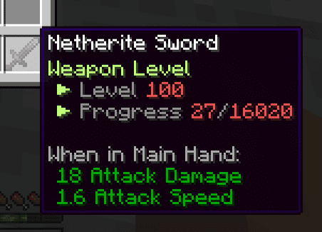 Weapon Leveling Mod (1.18.2) -  Gain More Power 2