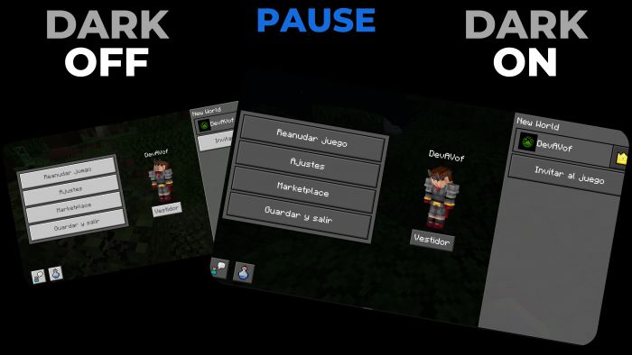Dark Mode UI Texture Pack (1.19) - MCPE/Bedrock 11